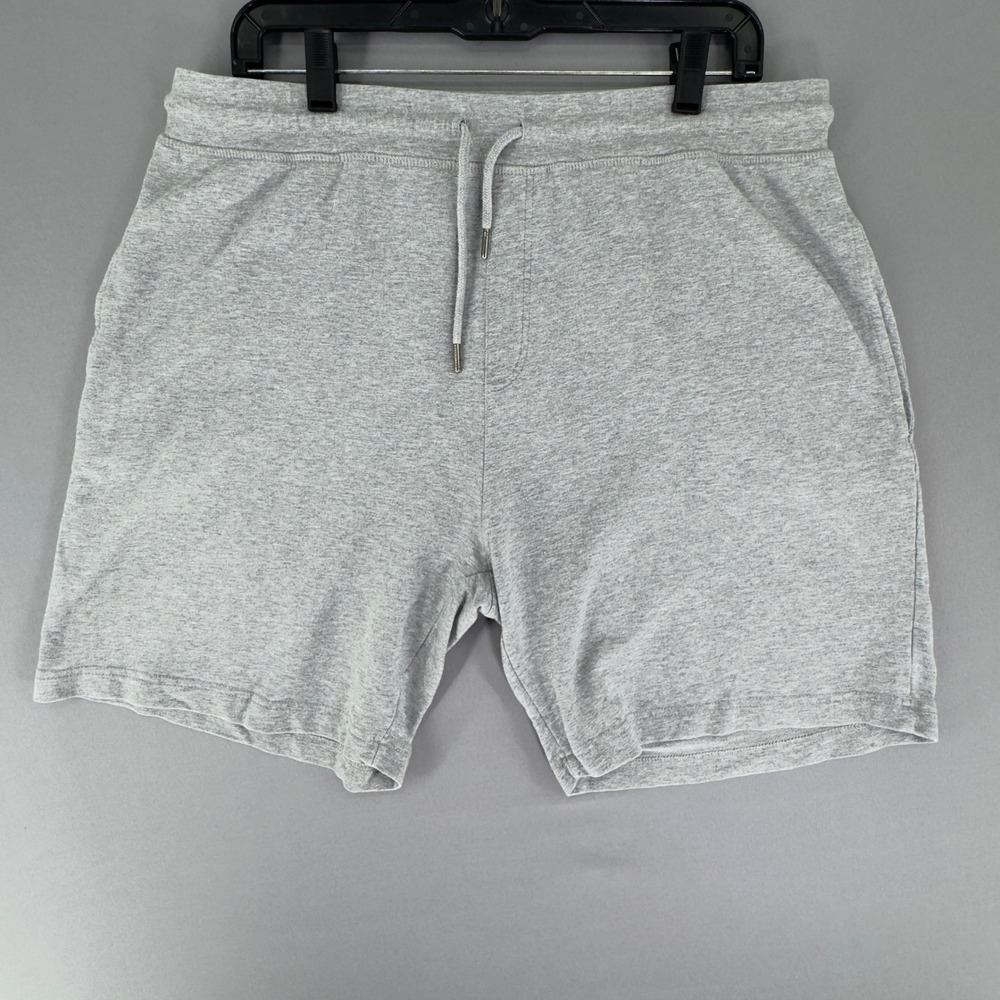 Peter Millar Crown Comfort Mens Large Gray Knit Lounge Sweat Shorts Drawstring